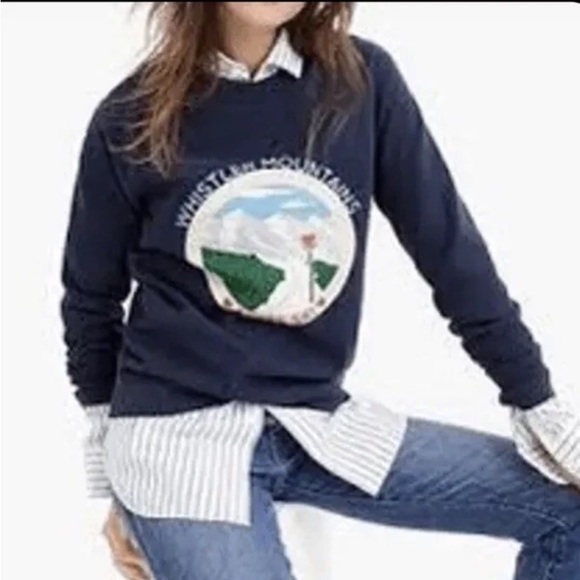 J. Crew Tops - J. Crew Navy Cotton Blue Crewneck Sweater. Size S. Style K5948